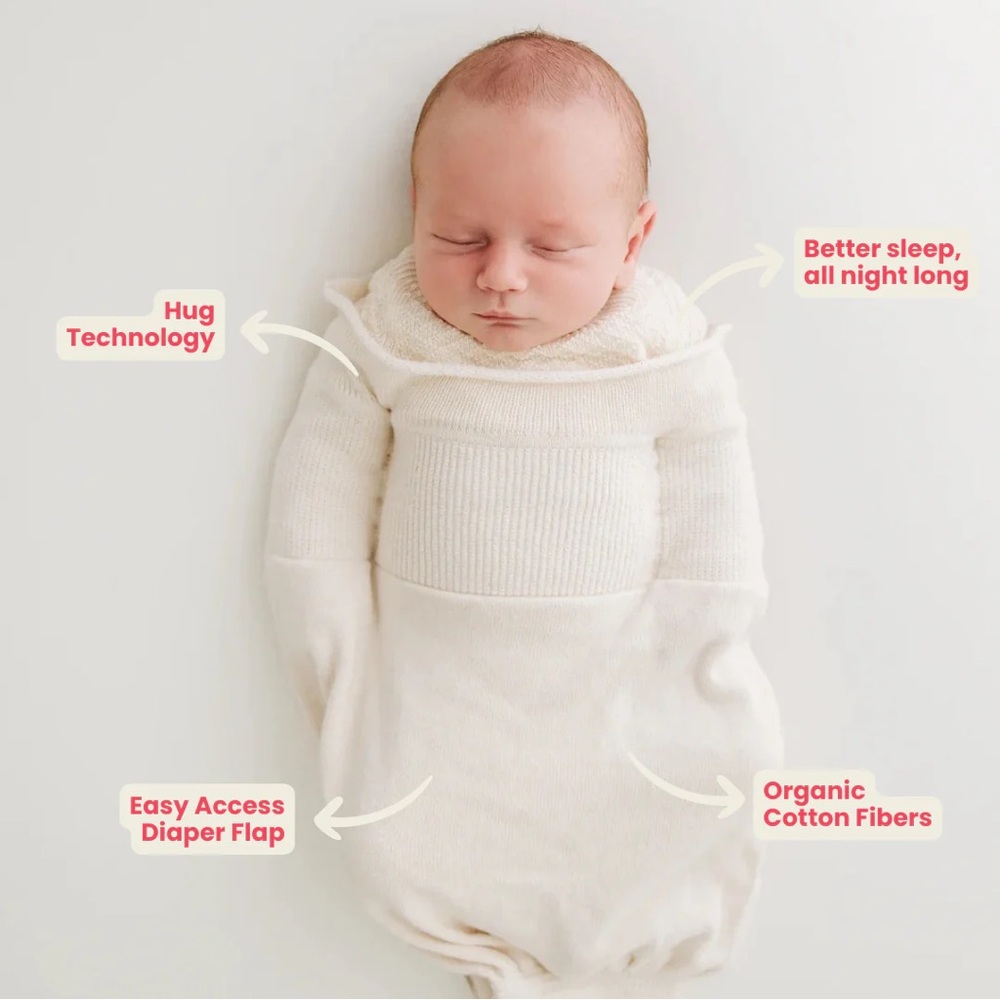 Organic Cotton Kids Pajamas Sleep Sack - Cream